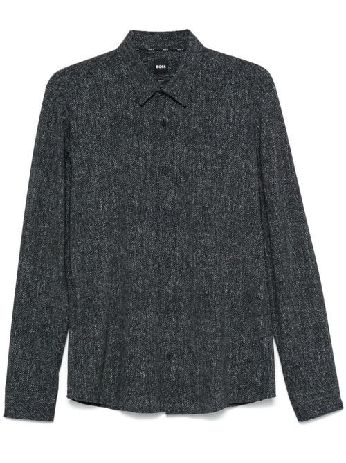 Herringbone shirt - Black