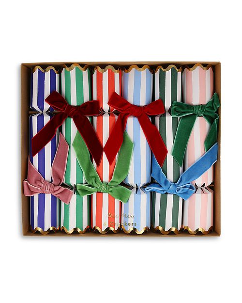 Velvet Stripe Holiday Cracker Set