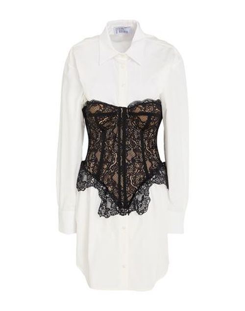 Woman Mini dress White Size 0 Cotton, Polyamide