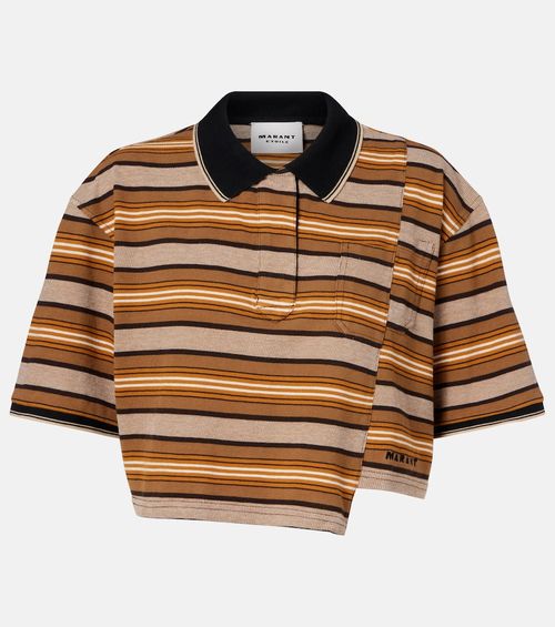 Isalyne striped cotton polo shirt