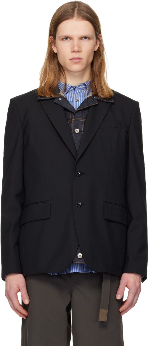 Black Suiting & Denim Blazer