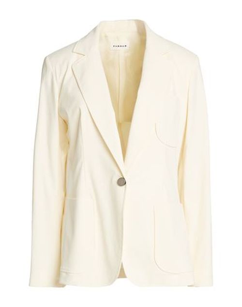 P. a.r. o.s. h. Woman Blazer Cream Size M Cotton, Lyocell, Elastane