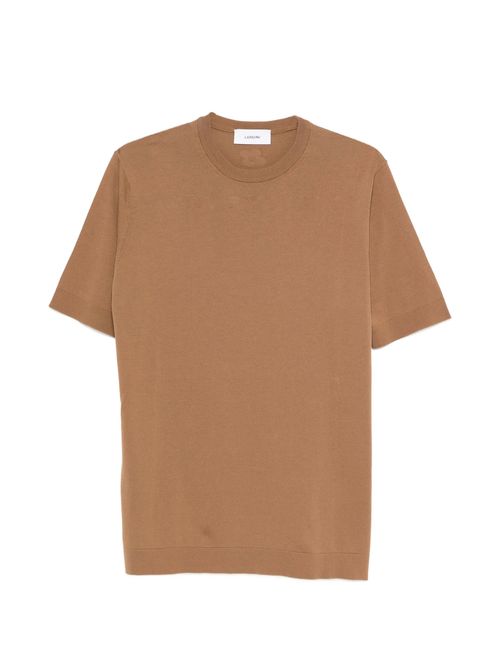 Men's Ribbed Cuff and Hem Crew Neck Short-Sleeve Cotton T-Shirt