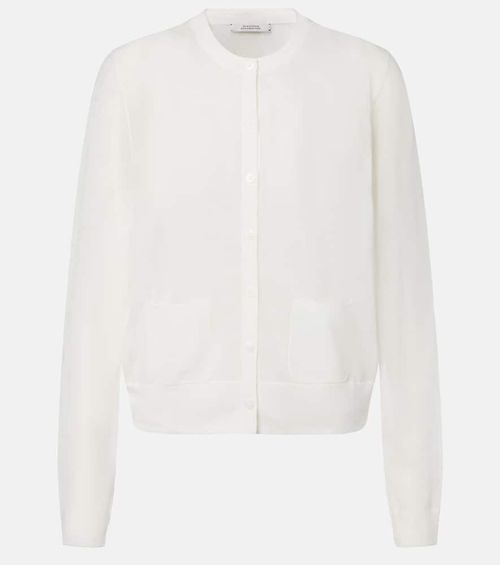 Summer semi-sheer cotton-blend cardigan