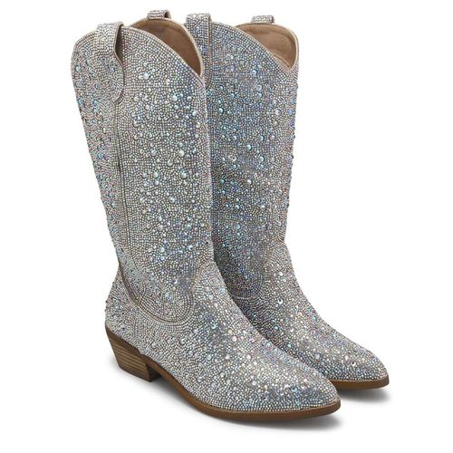 Women's Redford Rhinestone Cowboy Boots (Pink Multi)