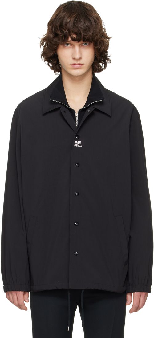 Black Printed Coach Jacket