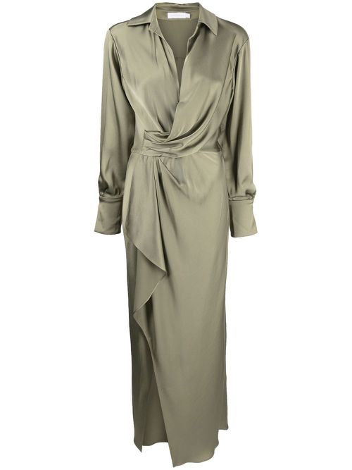 Talita draped midi dress - Green
