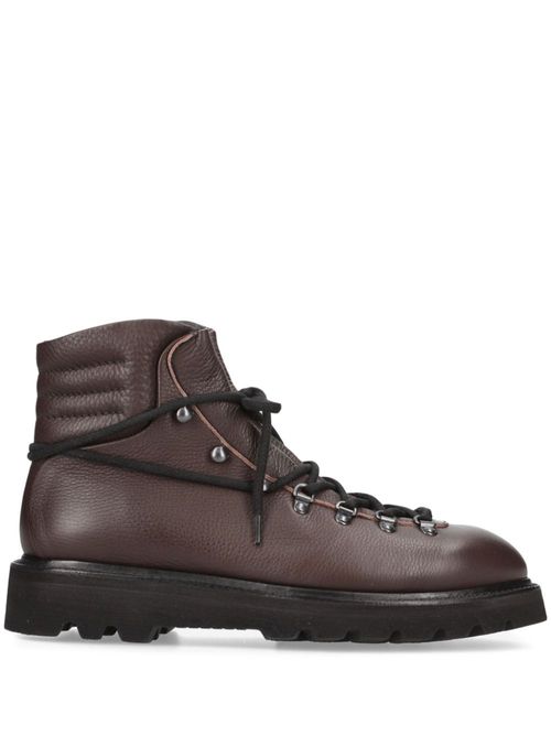 Leather ankle boots - Brown