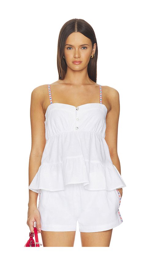 Lisa Says Gah Finley Top in Ivory. S. Also in M, L
