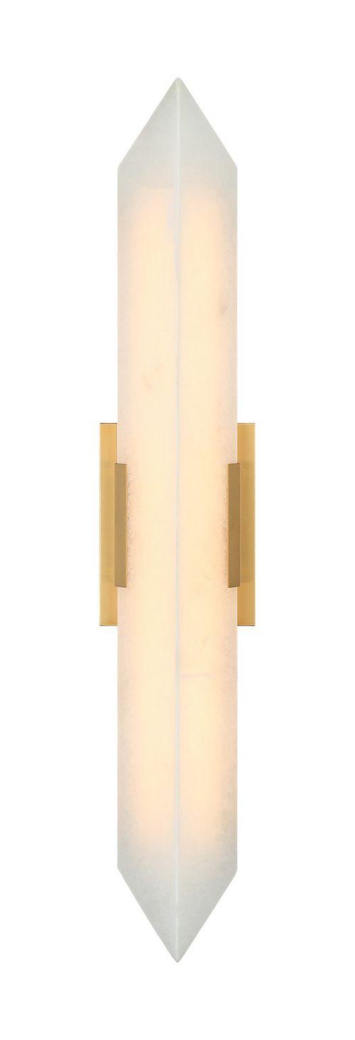 Aged Gold Brass LED Wall Sconce from the Rigio Collection