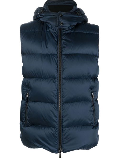 Fire-SH hooded down gilet - Blue