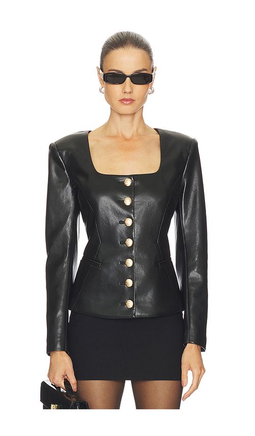 Generation Love Lavena Faux Leather Jacket in Black. XL. Also in L, M