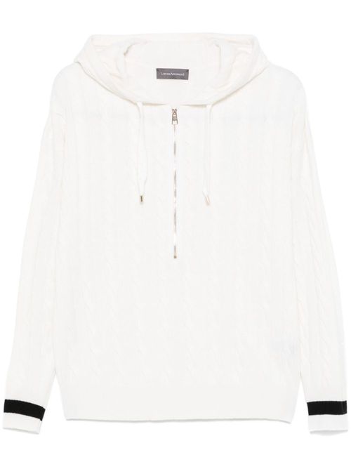Cable-knit sweater - White