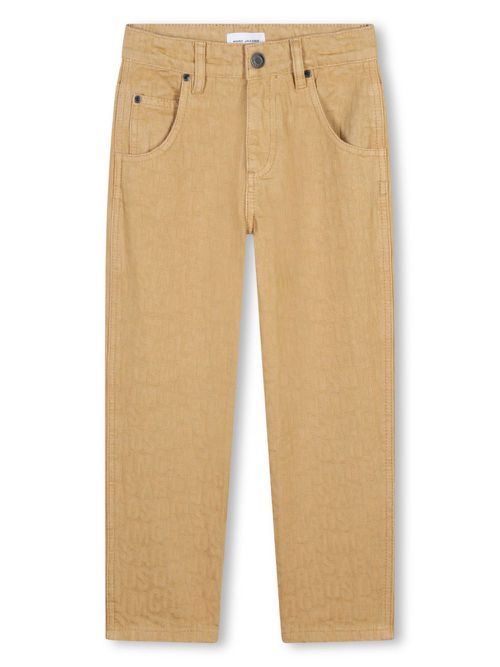 Logo patch trousers - Neutrals
