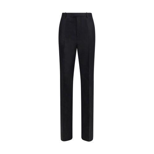 Silk Faille Trousers — Black