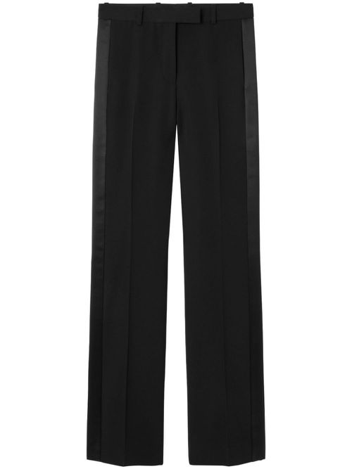 Straight-leg virgin wool trousers - Black