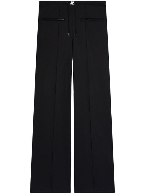 Tracksuit interlock low-rise baggy pants - Black