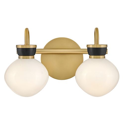 Lacquered Brass LED Bathroom Vanity Light from the Lucy Collection