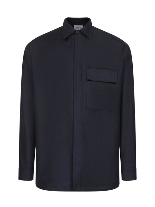 Virgin Wool Shirt — Blue