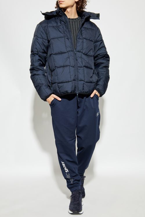 Insulated Jacket With Logo, Men's, Navy Blue