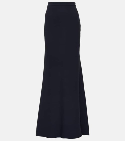 High-rise silk maxi skirt