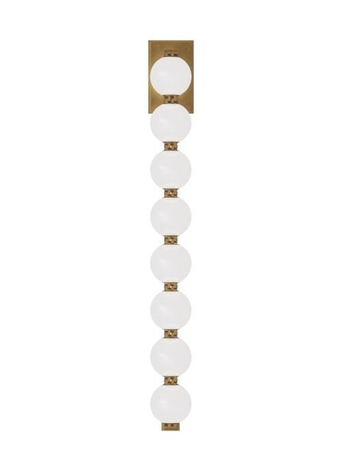 Natural Brass LED Wall Sconce from the Perle Collection