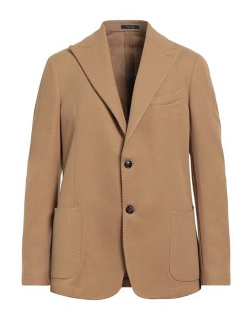 Man Blazer Camel Size 44 Polyester, Cotton, Elastane