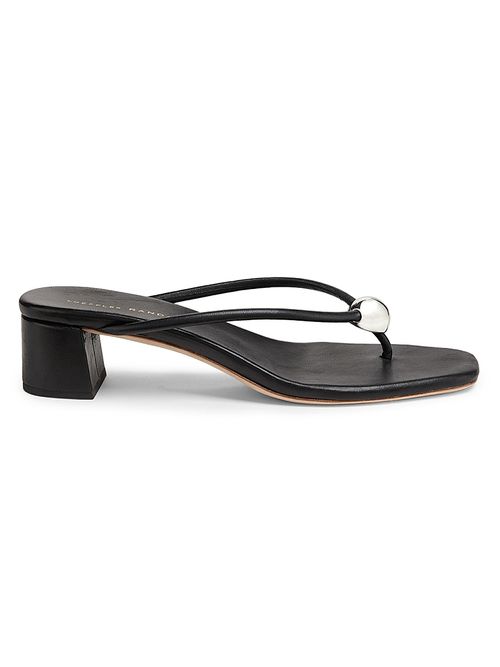 Women's Odessa 50MM Leather Sandals - Black