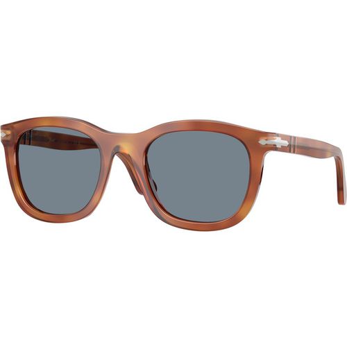 Persol Unisex Persol PO3395S 96/56 Occhiali da sole Acetato Marrone Blu Pantos Normale