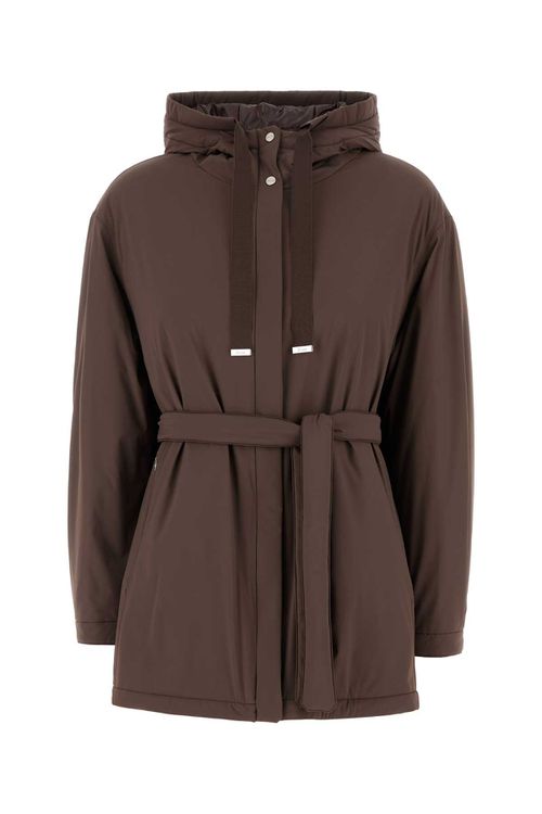 Brown Stretch Nylon Jacket