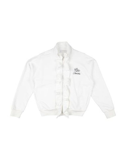 Kid Girl Sweatshirt White Size 15 Cotton, Polyester
