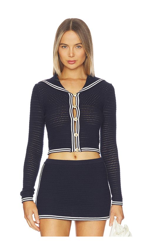 Amanda Uprichard Monique Cardigan in Navy. XS. Also in S, M