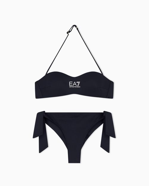 Bandeau bikini with logo
