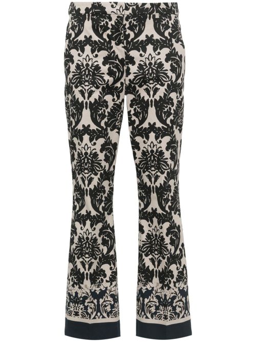 Egeo geometric-print straight trousers - Neutrals
