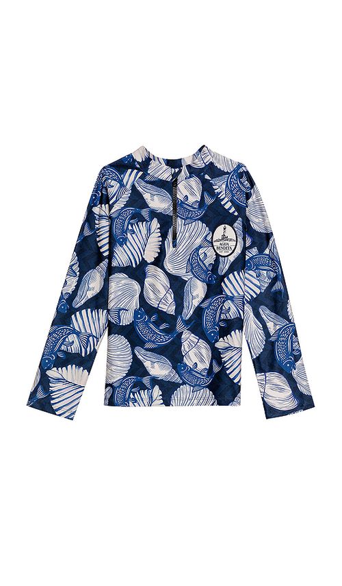 Agua Bendita Noah Sereia Swim Shirt in Navy. 4. Also