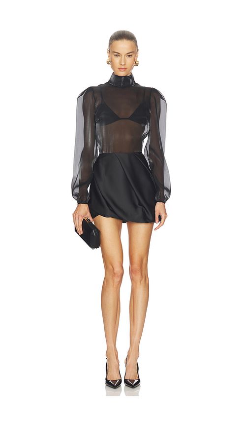 Camila Coelho Ruvina Mini Dress in Black. - S also in