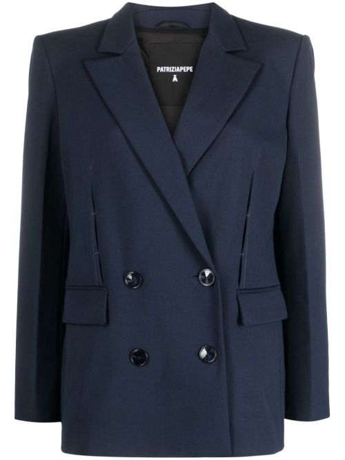 Essential double-breasted blazer - Blue