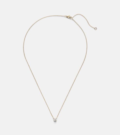 Essential 14kt gold necklace with diamonds