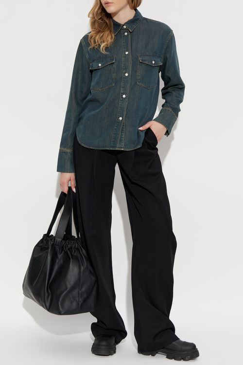 "Sabex" Denim Shirt, Women's, Navy Blue
