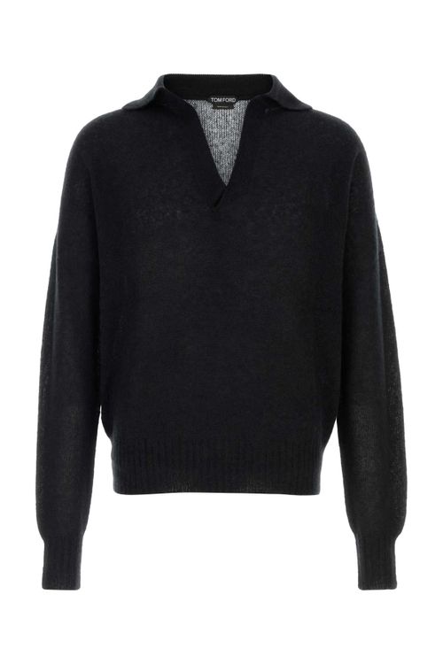 Cashmere Polo Shirt — Black
