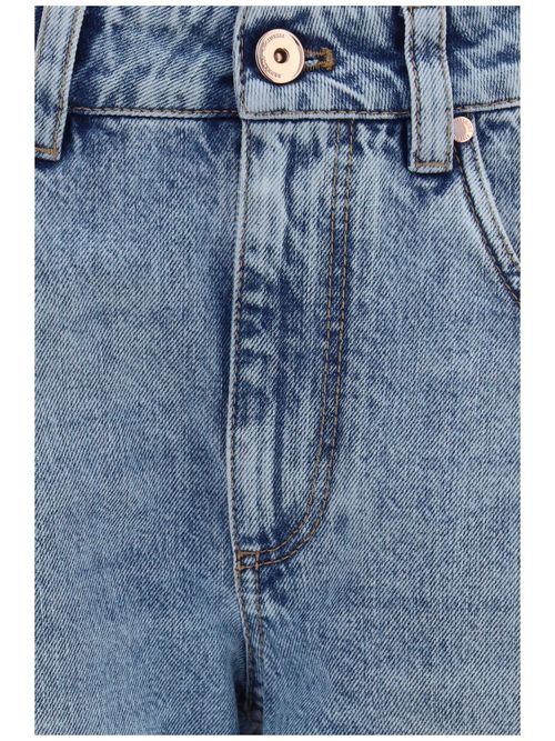 Straight-Leg Denim Jeans — Blue