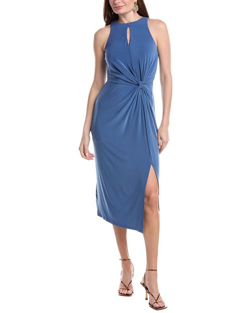By Shelli Segal Jersey Halter Draped Dress Matte Jersey