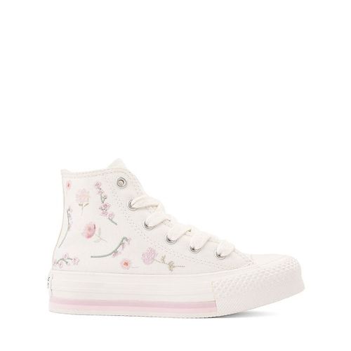 Converse Chuck Taylor All Star Lift Boho Floral High-Top Sneaker - Little Kid - Vintage White / Summit Pink