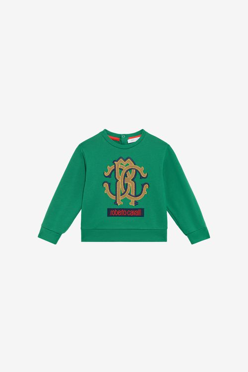 Green Sweatshirt With Rc Monogram