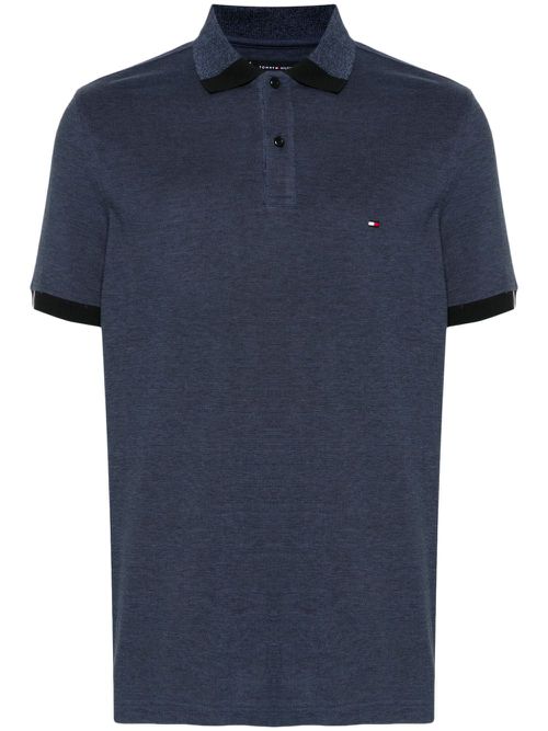 Piqué-weave polo shirt - Blue