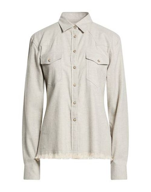 Woman Shirt Light grey Size 8 Cotton