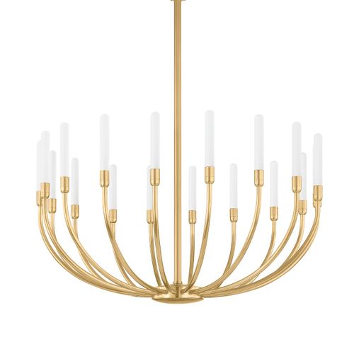 Vintage Brass LED Chandelier from the Amalthea Collection