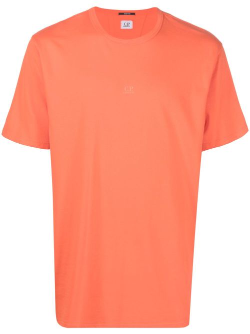 Logo-print cotton T-shirt - Orange