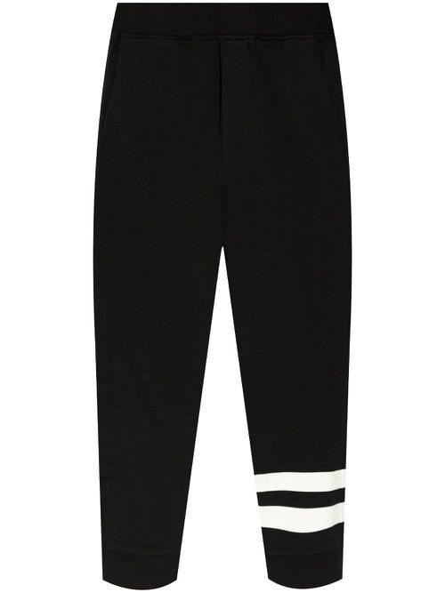 Slogan-print track pants - Black