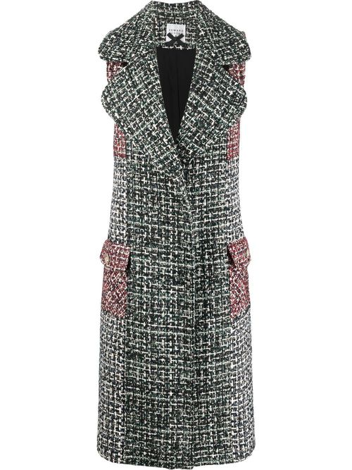 Sleeveless tweed coat - MULTI